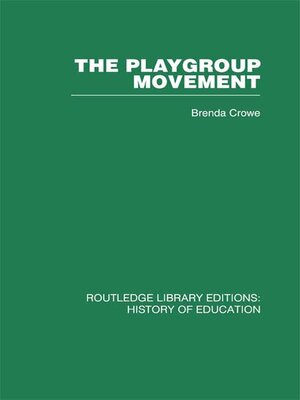 cover image of The Playgroup Movement